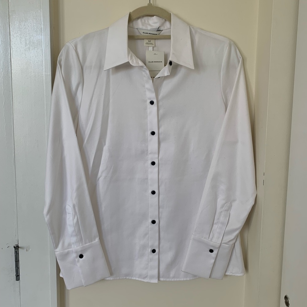 *Never Worn* White Club Monaco Button Down with Tags